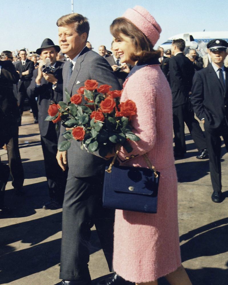 John and Jacqueline Kennedy arriving at Love Field, Dallas, November 22, 1963