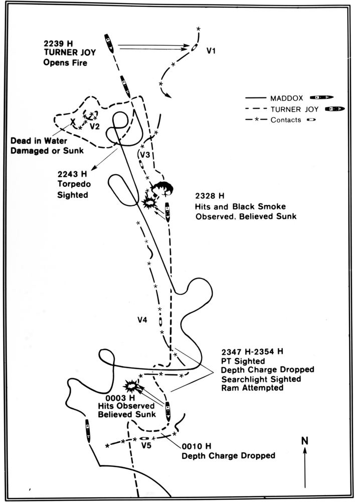 Navy track chart of the alleged attacks in the Gulf of Tonkin, August 4, 1964